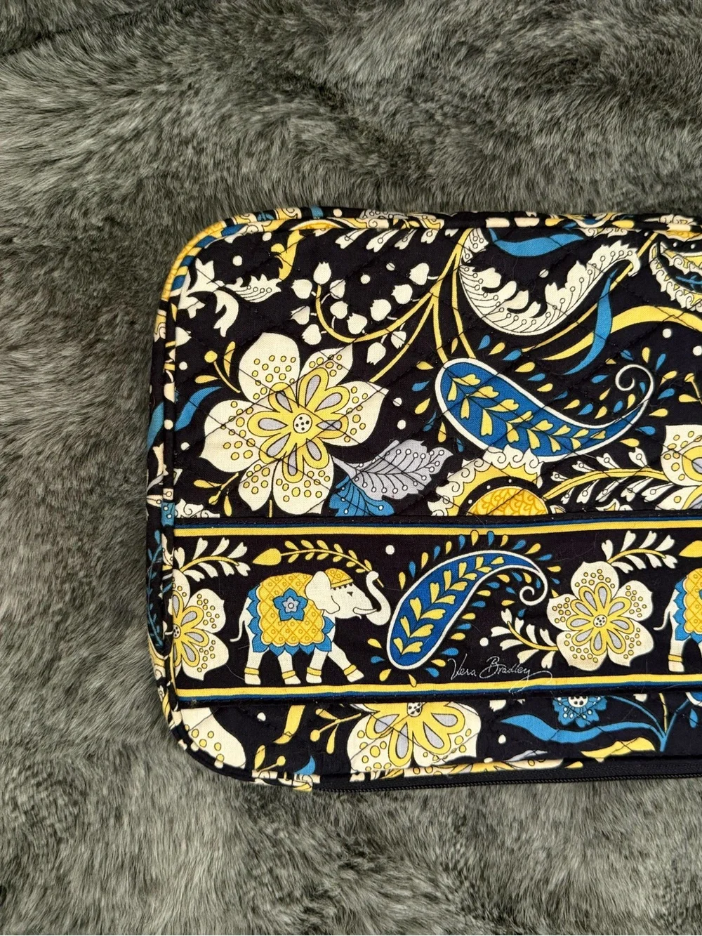 🐘 Vera Bradley Tablet Sleeve Ellie Blue NWT Quilted Tech Case